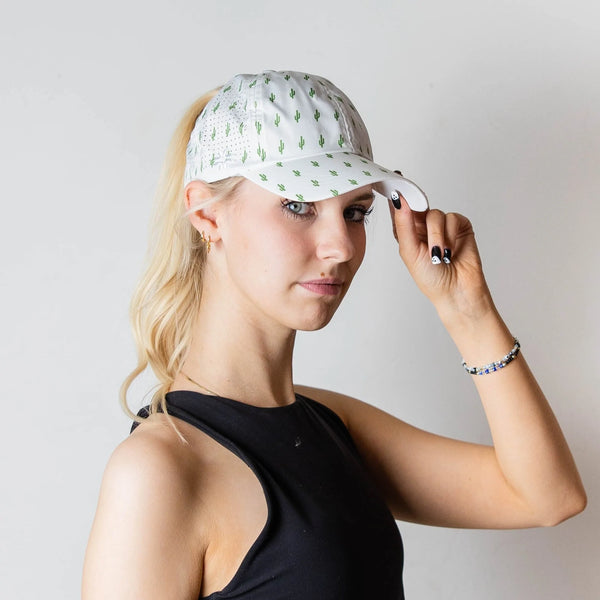 VimHue Women's Lightweight Fit Caps with Pony Opening-Sun Goddess Style-Cactus Print