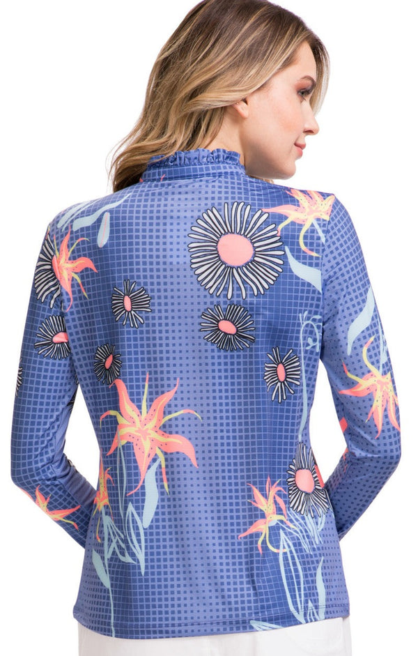 Jamie Sadock Basic Sunsense Long Sleeve Ultralight Sun Shirt- Jardin Floral Print