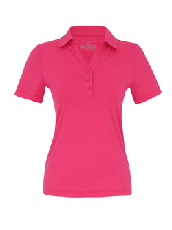 Dolcezza Knit Solid Short Sleeve Shirt- PInk