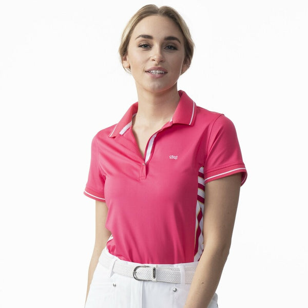Daily Sports Stripe Dahlia Pink Polo Shirt