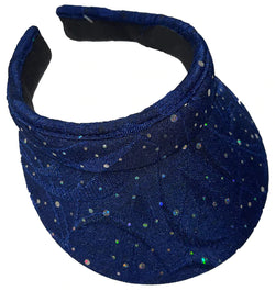 Cushees Sparkly Clip On Mid Sized Brimmed Visor-Available in 6 Colors!