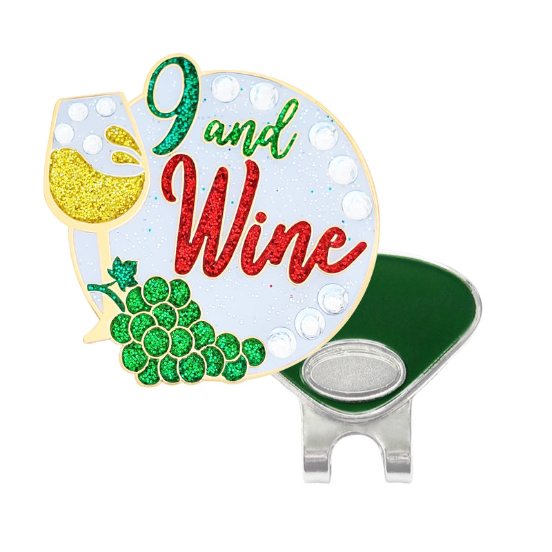 Navika "9 and Wine" Champagne Ball Marker and Clip Set
