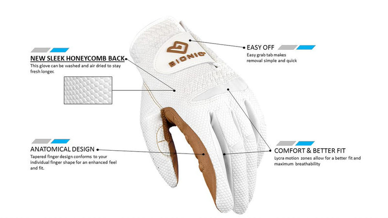 Bionic RelaxGrip™ Caramel Palm Golf Glove for Women