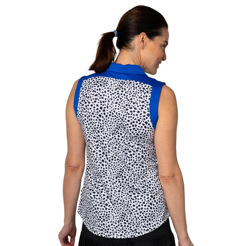 Jofit Women's Dalmation Dot Print Sleeveless Shirt