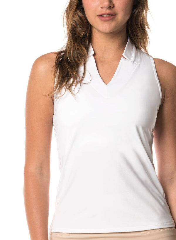 Shirts,Lucky in Love,Lucky in Love Solid V-neck Sleeveless Shirt - Navy or White,the-ladies-pro-shop-2,ladiesproshop,ladiesgolf,golfclothes,ladiesgolfclothes,cutegolfclothes,womensgolfclothes,ladiesgolfclothing,womensgolfclothing