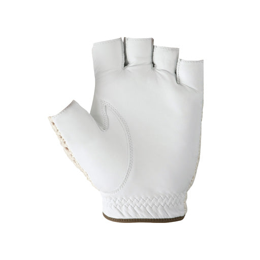 HJ Men's Cotton Mesh Half Glove -Tan