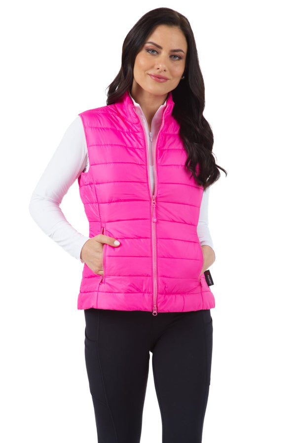 IBKUL Quilted Vest- 3 Colors! White, Hot Pink, and Silver