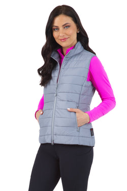 IBKUL Quilted Vest- 3 Colors! White, Hot Pink, and Silver