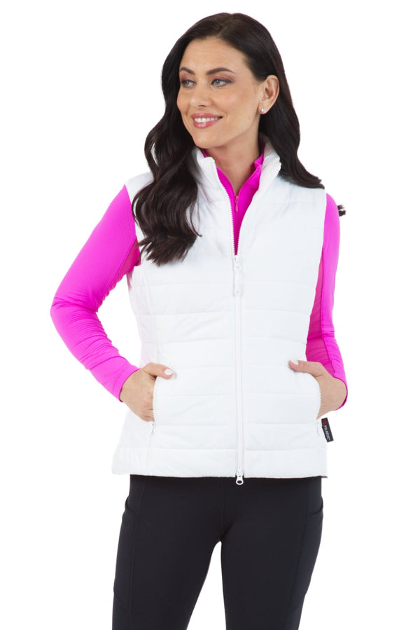 IBKUL Quilted Vest- Silver