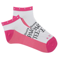 KBell Women I Love to Par-Tee Low Cut Rhinestone Trimmed Sock