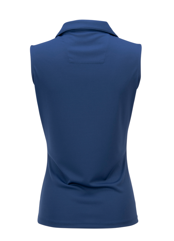 Nancy Lopez PLUS Legacy Solid Sleeveless Shirt-Navy
