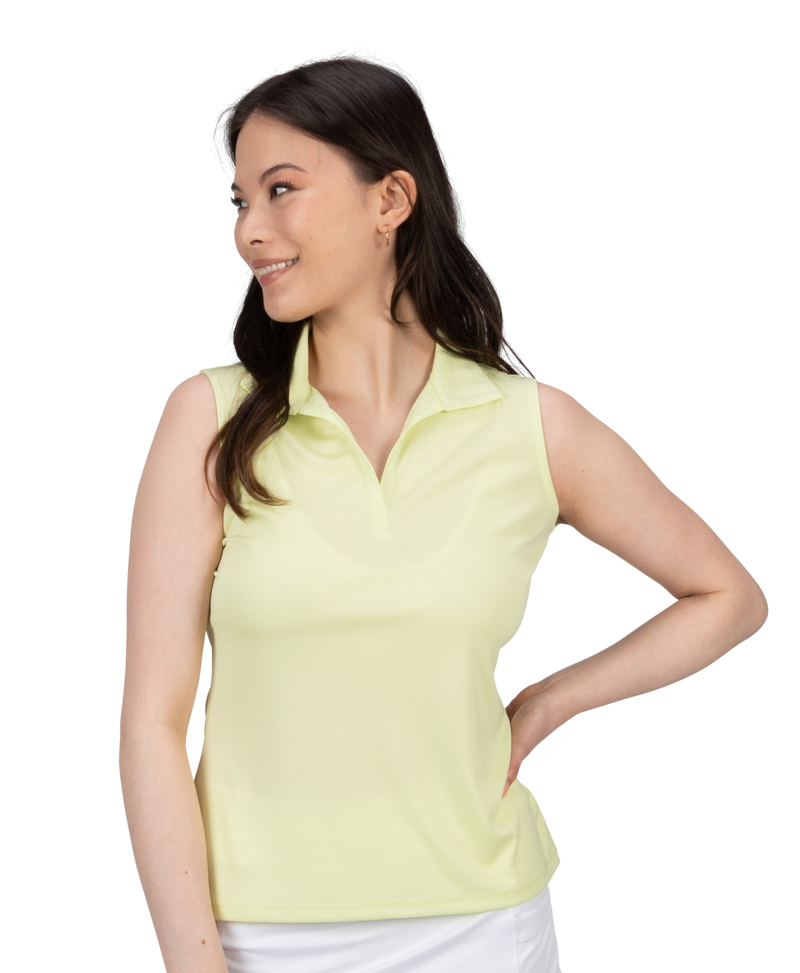 Nancy Lopez PLUS Legacy Solid Sleeveless Shirt-Pistachio