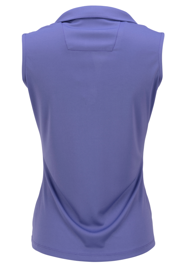Nancy Lopez PLUS Legacy Solid Sleeveless Shirt-Corsica Blue