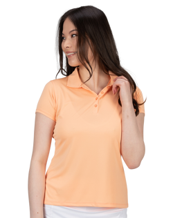 Nancy Lopez PLUS Legacy Solid Short Sleeved Shirt-Sherbert
