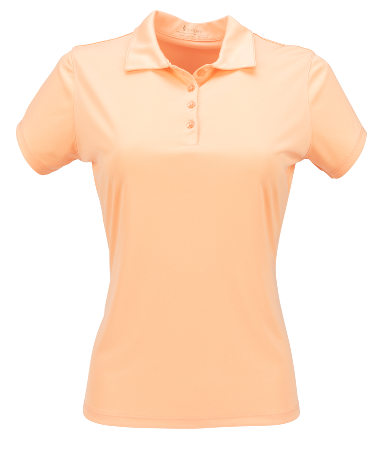 Nancy Lopez PLUS Legacy Solid Short Sleeved Shirt-Sherbert