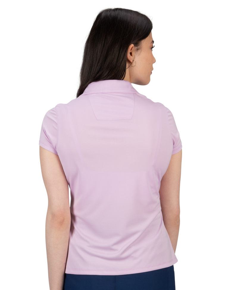 Nancy Lopez PLUS Legacy Solid Short Sleeved Shirt-Lilac