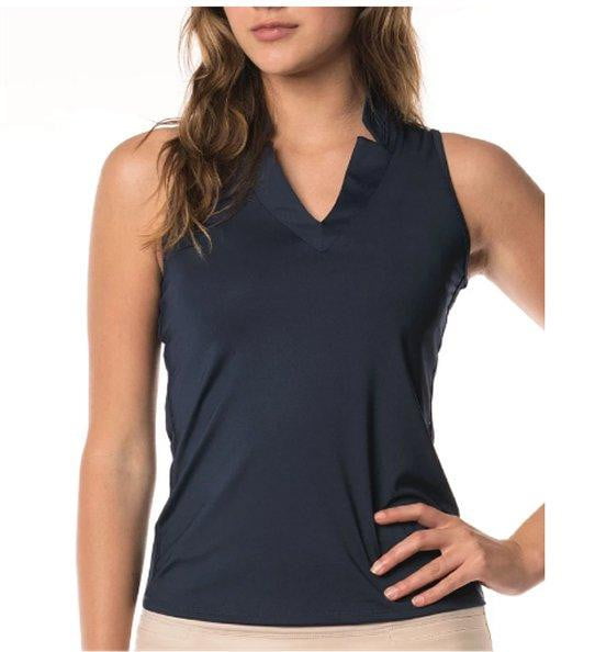 Shirts,Lucky in Love,Lucky in Love Solid V-neck Sleeveless Shirt - Navy or White,the-ladies-pro-shop-2,ladiesproshop,ladiesgolf,golfclothes,ladiesgolfclothes,cutegolfclothes,womensgolfclothes,ladiesgolfclothing,womensgolfclothing