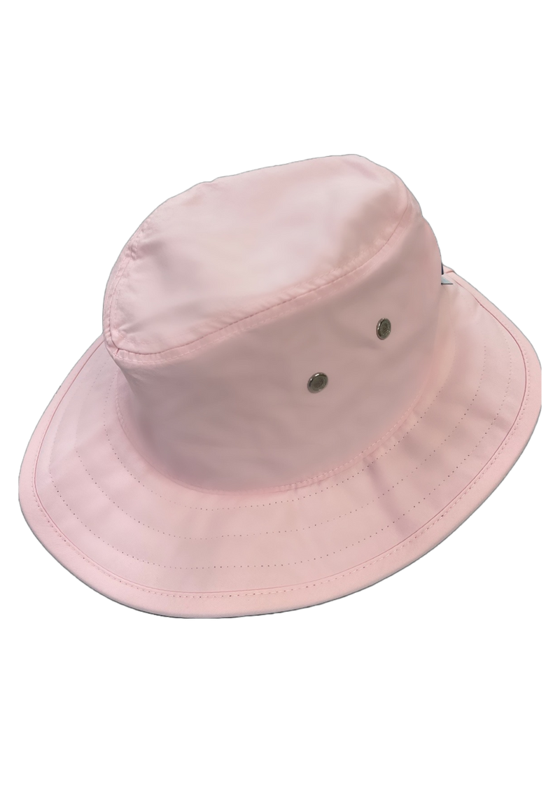 Ahead  Polyester Bucket Hat with Pony Opening-White, Pink,  or Gray