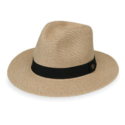 Wallaroo Palm Beach Unisex Straw Sun Protection Hat-White or Tan