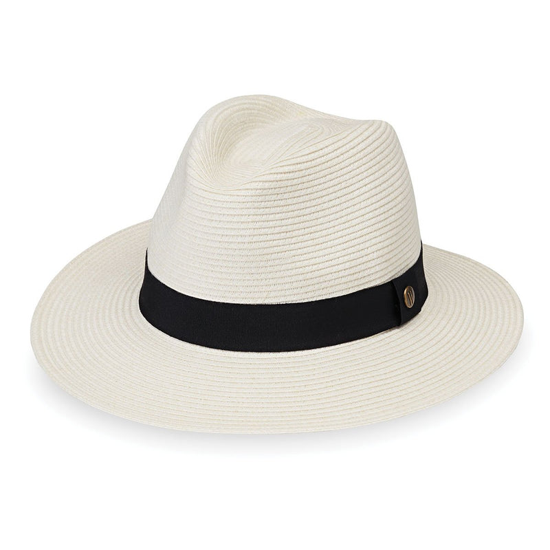 Wallaroo Palm Beach Unisex Straw Sun Protection Hat-White or Tan