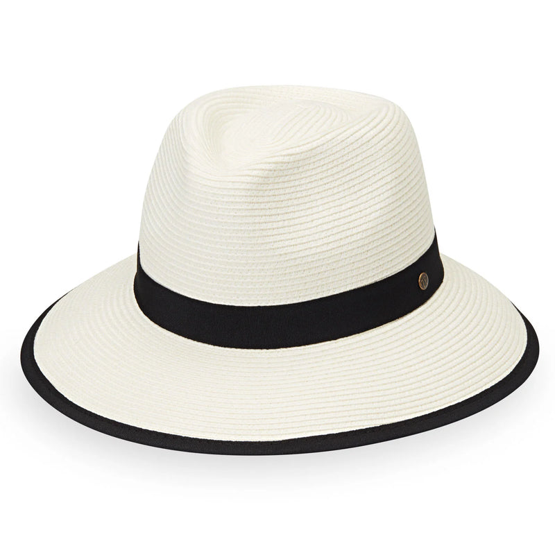 Wallaroo Gabi PETITE Ponytail Back Women's Sun Protection Hat-Ivory, Beige