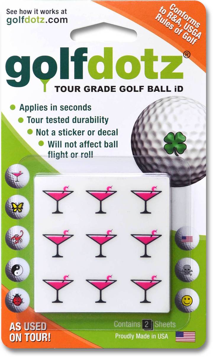 Golf Dotz Golf Ball Stick On Markers-Assorted designs
