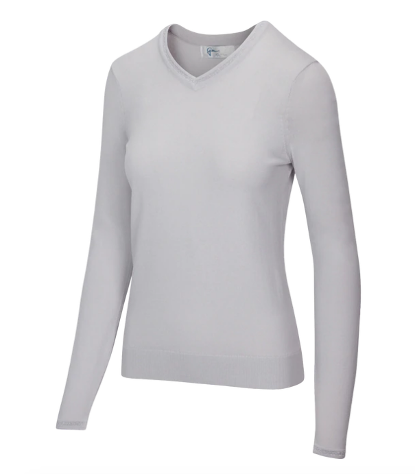 Greg Norman Lurex Tipped V-Neck Sweater-5 Colors