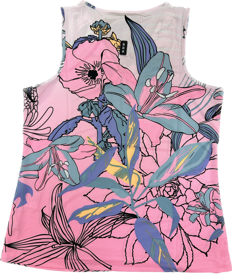 Jamie Sadock Arabesque Collection: Ikebana Print Sleeveless Shirt