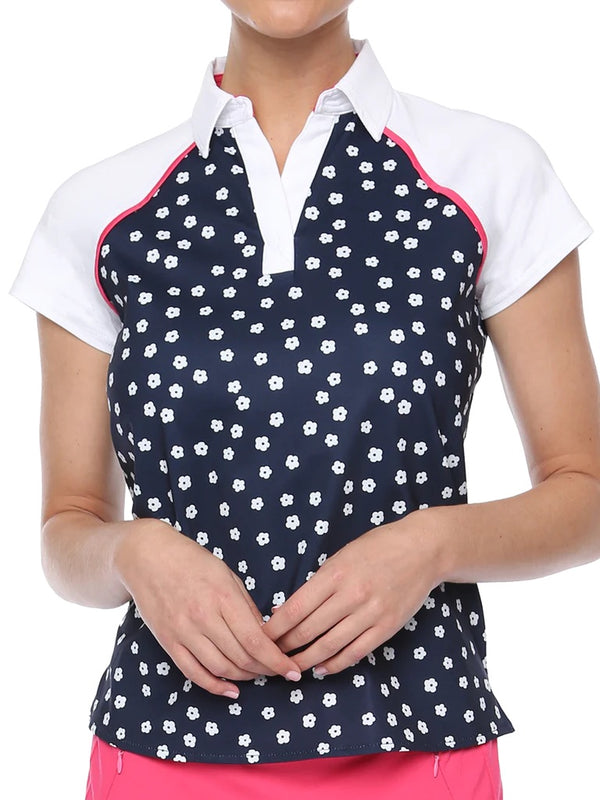 Belyn Key Action Cap Sleeved Shirt-Floral Toss Print