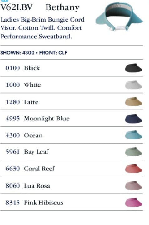 Ahead  Lite Mid Sized 4.5" Brim "No Headache" Visors with Coil Back-9 Colors!