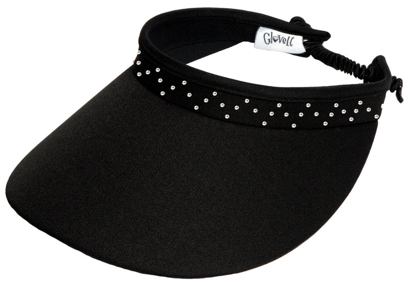 Glove It "Bling" Solid Collection Large 4" Brim Coil Back Visor-4 Colors!