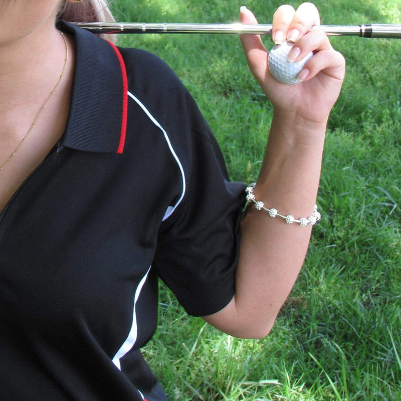 Chelsea Charles Golf Goddess Golf Ball Bracelet and Score Counter-Silver