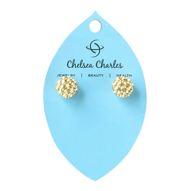 Chelsea Charles Golf Goddess Gold Golf Ball Earrings