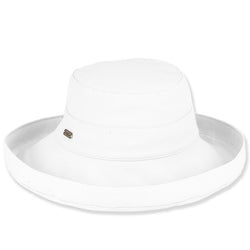 Sun N Sand Cotton Upturn Hat-White