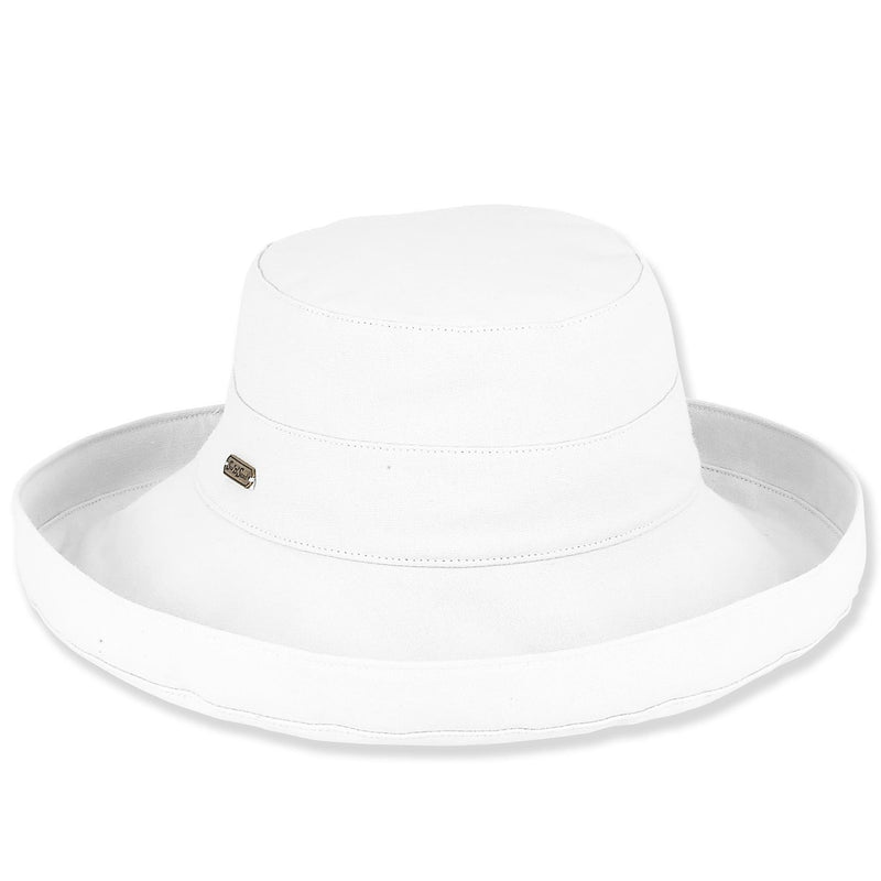 Sun N Sand Cotton Upturn Hat-White