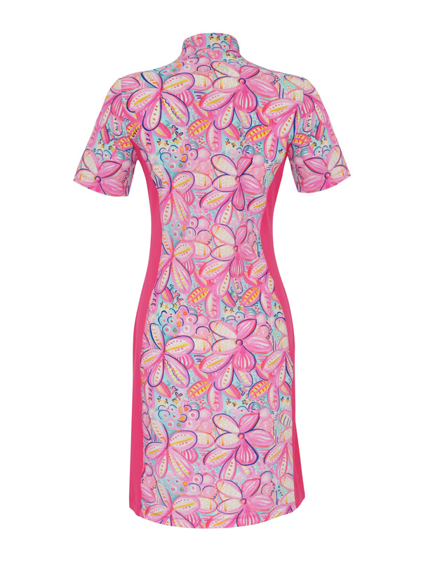 Dolcezza Sport Dress-Pink Floral Print
