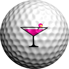 Pink Martini Glass Ball Marker – FunMarkers