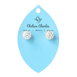 Chelsea Charles Golf Goddess Silver Golf Ball Earrings