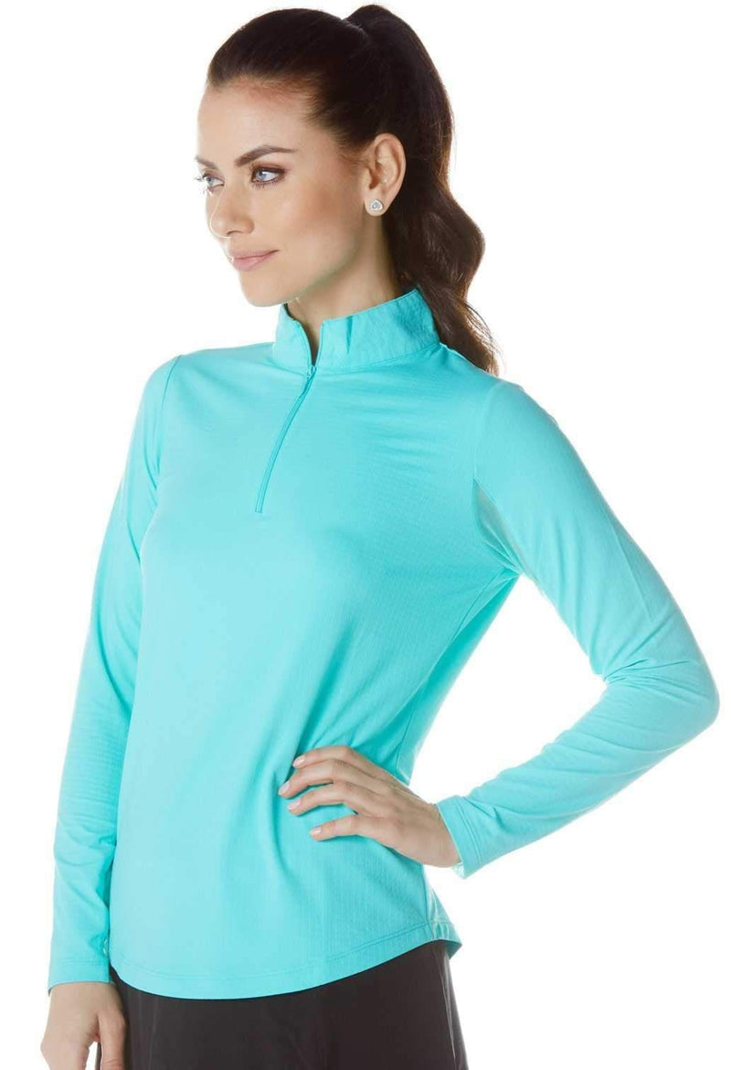 Shirts,IBKUL,IBKUL Women's Long Sleeved Solid Mock Neck Golf Sun Protection Shirt- Assorted Colors,the-ladies-pro-shop-2,ladiesproshop,ladiesgolf,golfclothes,ladiesgolfclothes,cutegolfclothes,womensgolfclothes,ladiesgolfclothing,womensgolfclothing